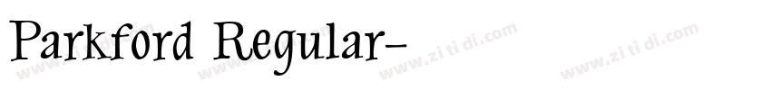 Parkford Regular字体转换